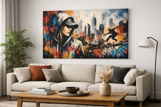 Urban Art Leinwandbild fürs Wohnzimmer wählen