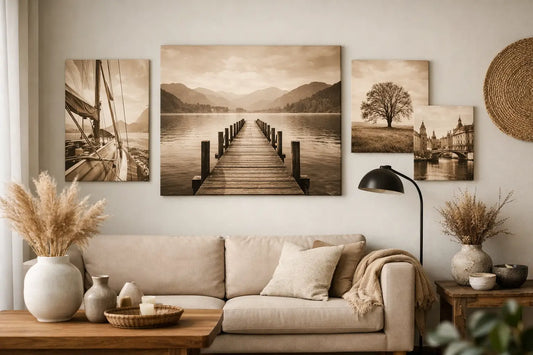 Sepia Wandbilder stilvoll dekorieren mit 7 Ideen