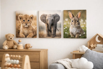 Tiermotive Leinwandbilder fürs Kinderzimmer modern