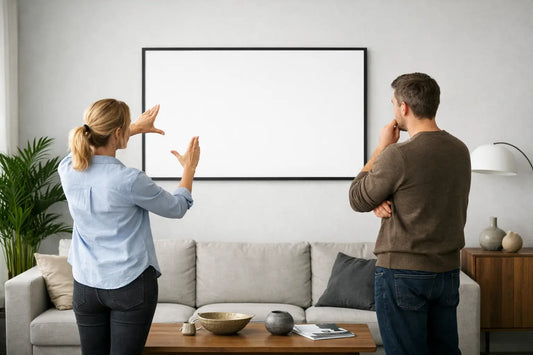 Wie groß sollte ein Wandbild sein?