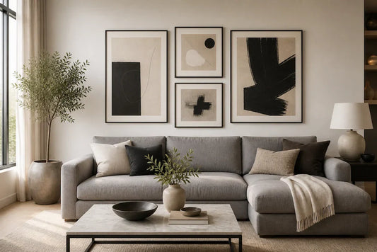 Welche Wandbilder passen zu grauem Sofa Blogbeitrag