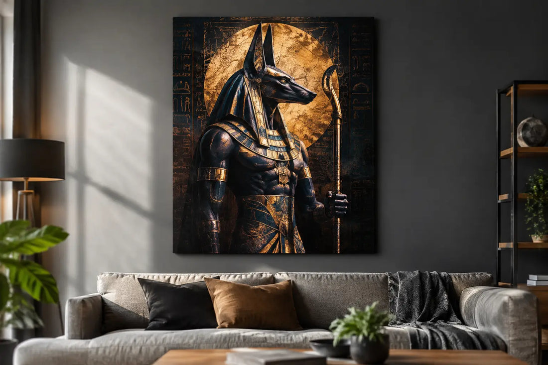 Anubis Bild auf Leinwand mit starker Wirkung