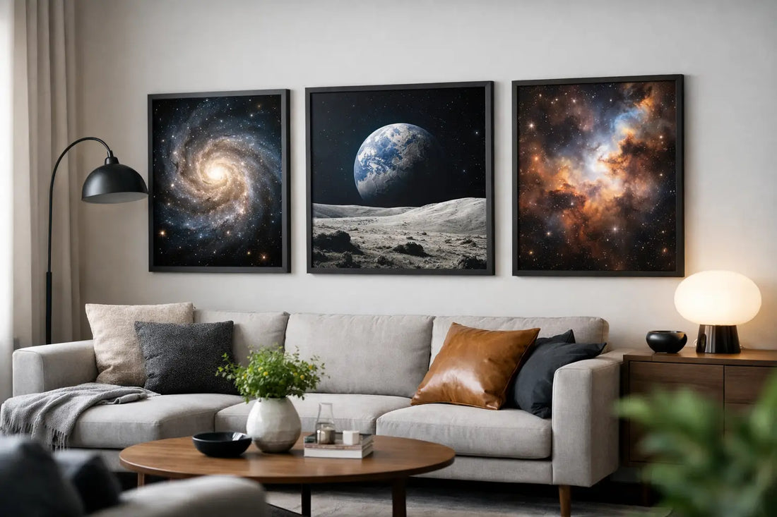 Weltraumbilder Wohnzimmer stilvoll inszenieren