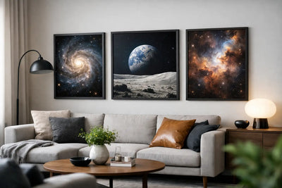 Weltraumbilder Wohnzimmer stilvoll inszenieren
