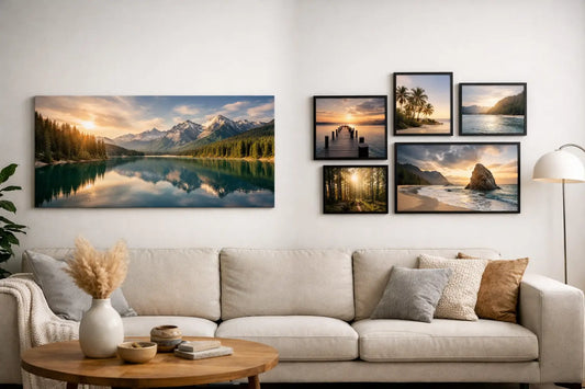 Panorama Leinwand oder Bilderset fürs Wohnzimmer