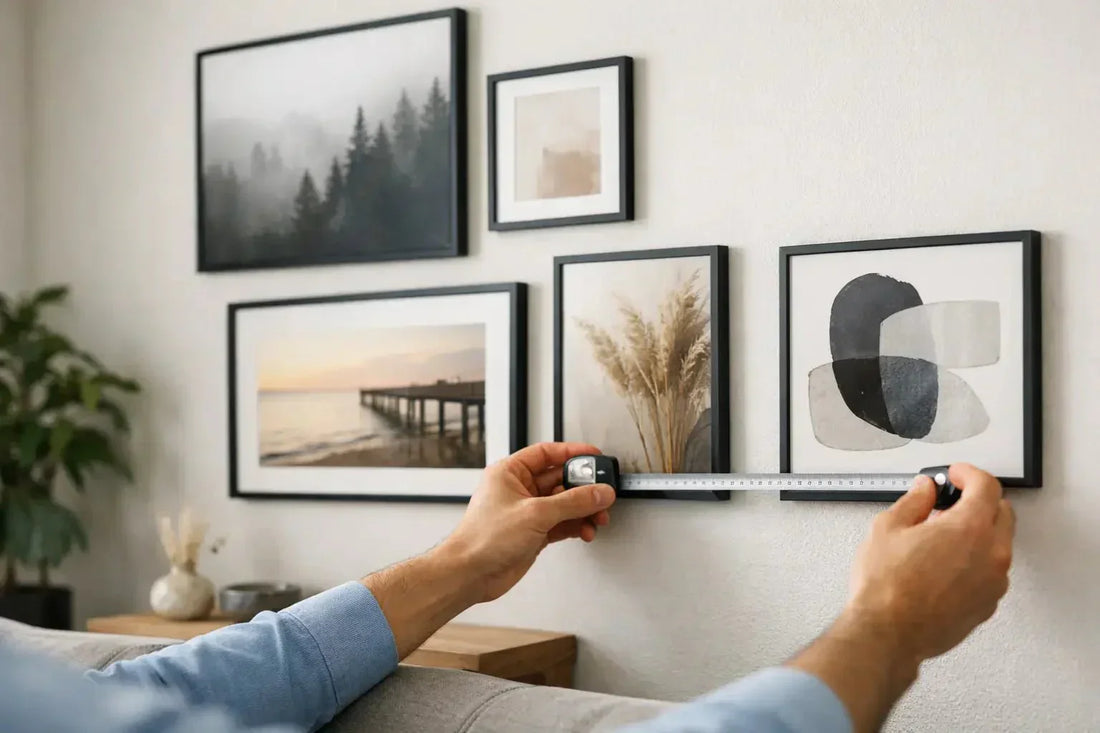 Bilderwand richtig hängen: Abstand und Höhe - deyoli