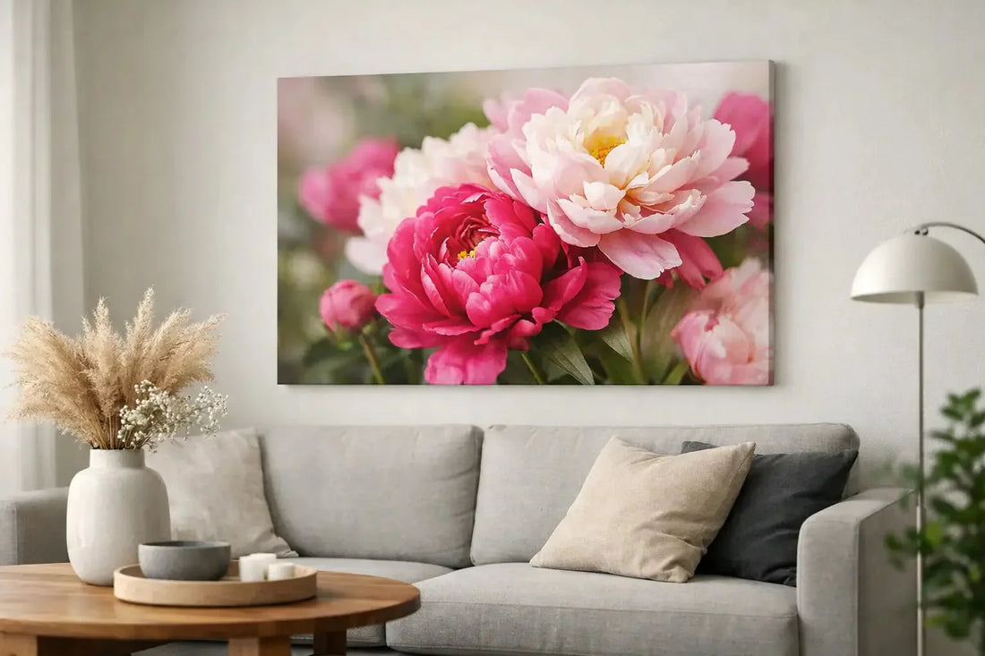 Blumen Leinwandbild als Farbakzent einsetzen - deyoli
