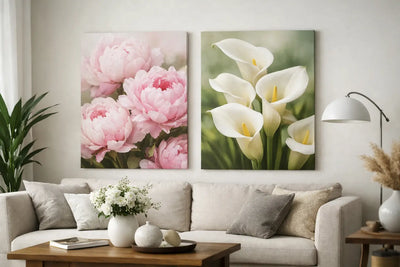 Blumenmotive Leinwandbilder im Wohnraum richtig wählen