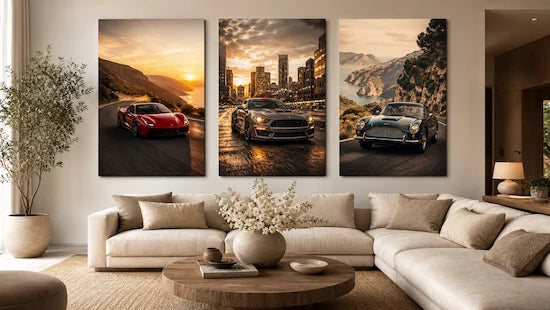 Auto Leinwandbilder – Fahrzeugbilder XXL auf Leinwand