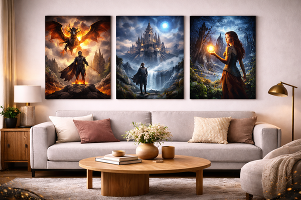 Fantasiebilder auf Leinwand