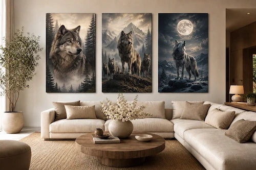 Wolf Bilder auf Leinwand – XXL Wolfsbilder
