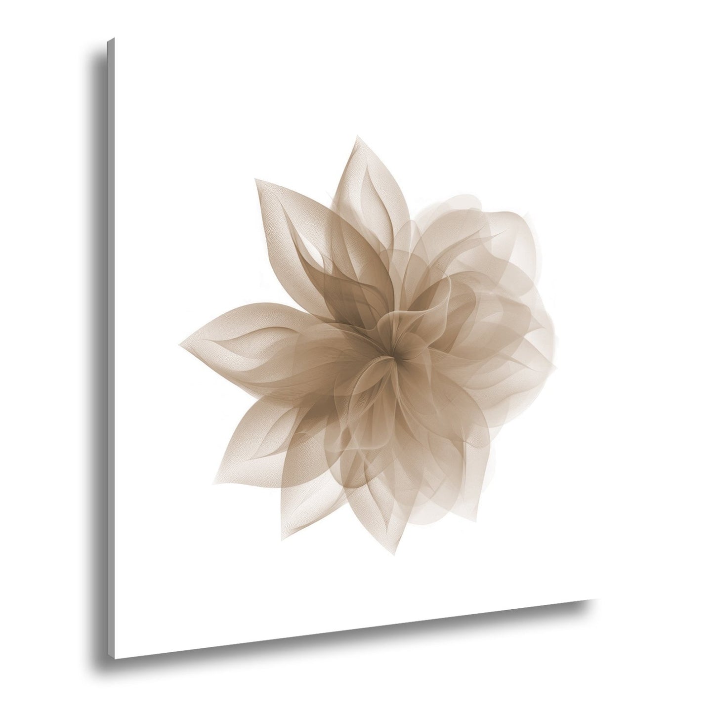Leinwandbild Abstrakte Blume aus fließenden Farbschleiern - deyoli