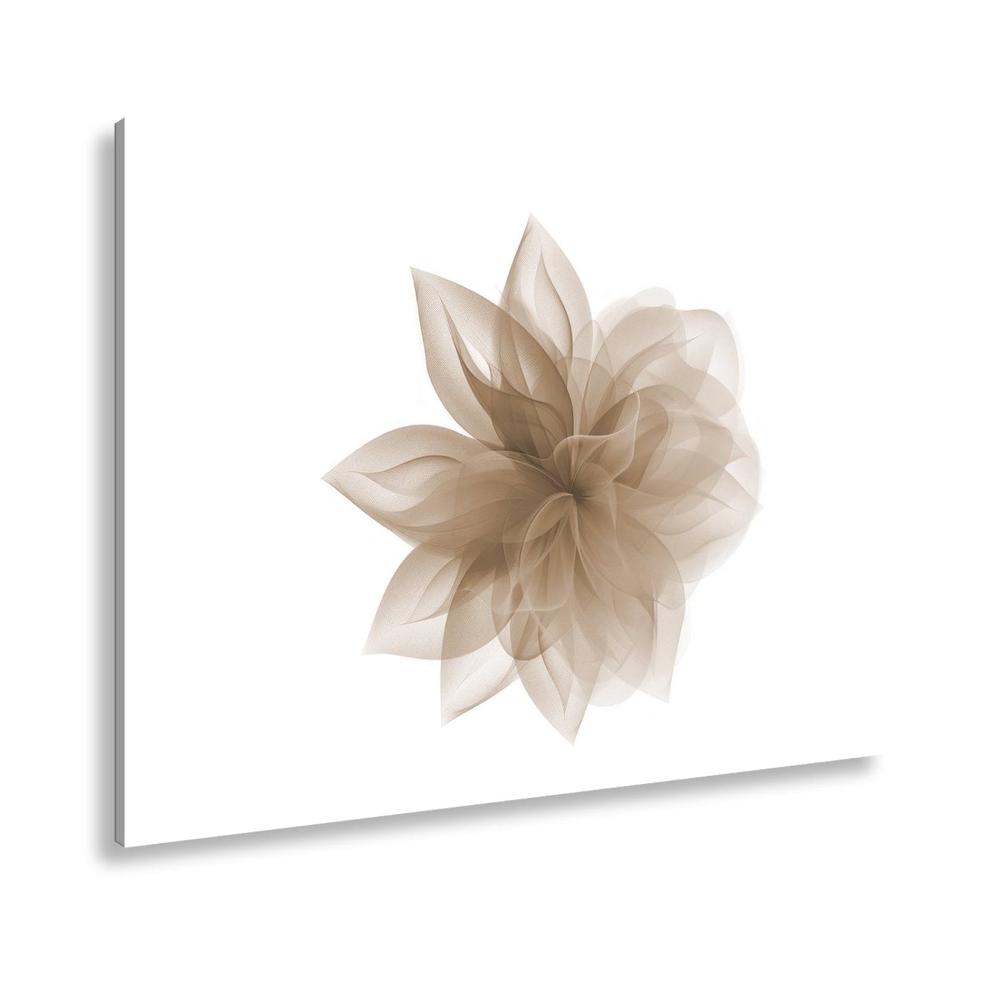 Leinwandbild Abstrakte Blume aus fließenden Farbschleiern - deyoli
