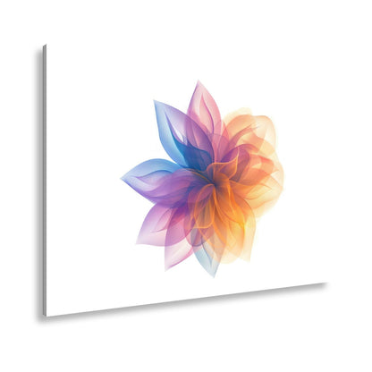 Leinwandbild Abstrakte Blume aus fließenden Farbschleiern - deyoli