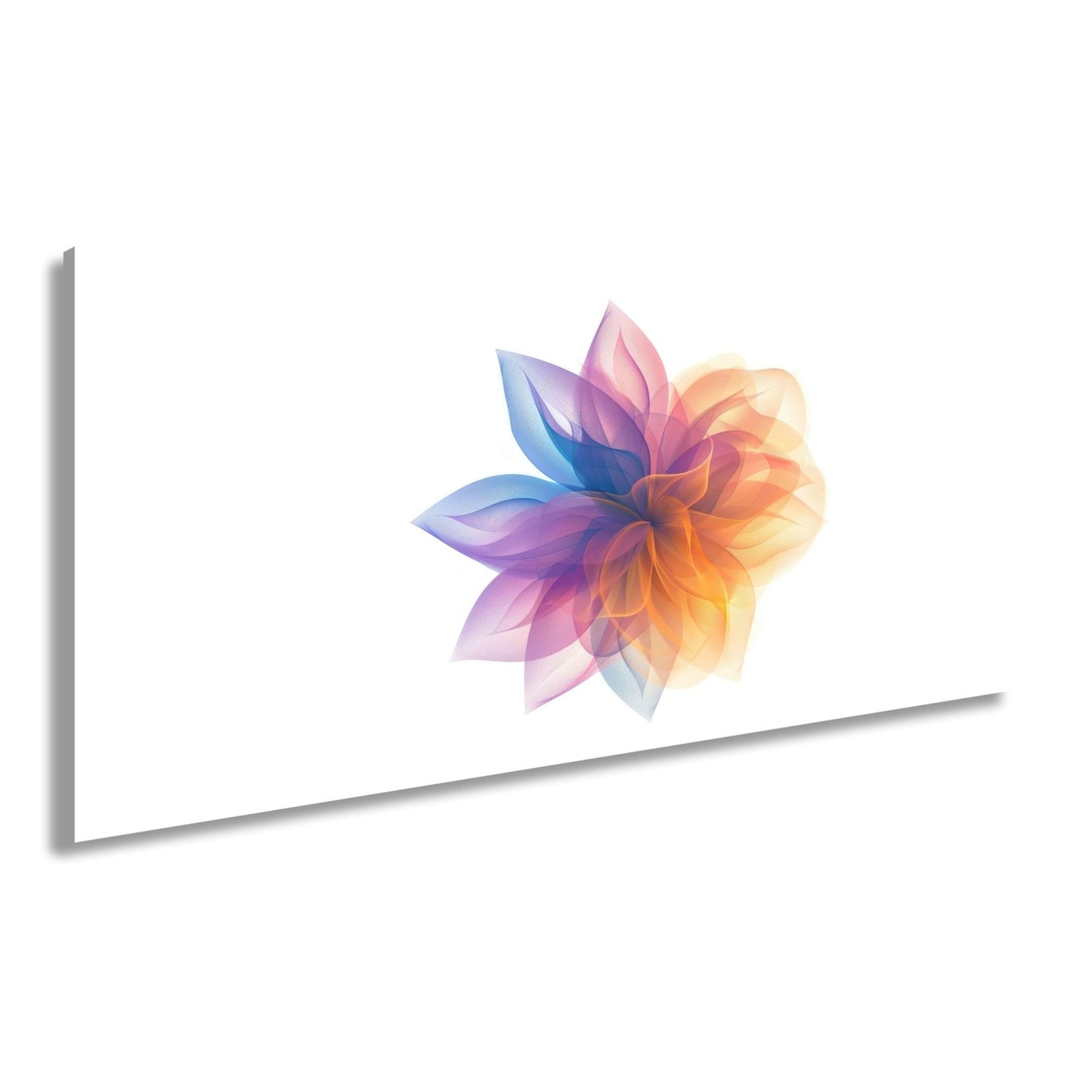 Leinwandbild Abstrakte Blume aus fließenden Farbschleiern - deyoli