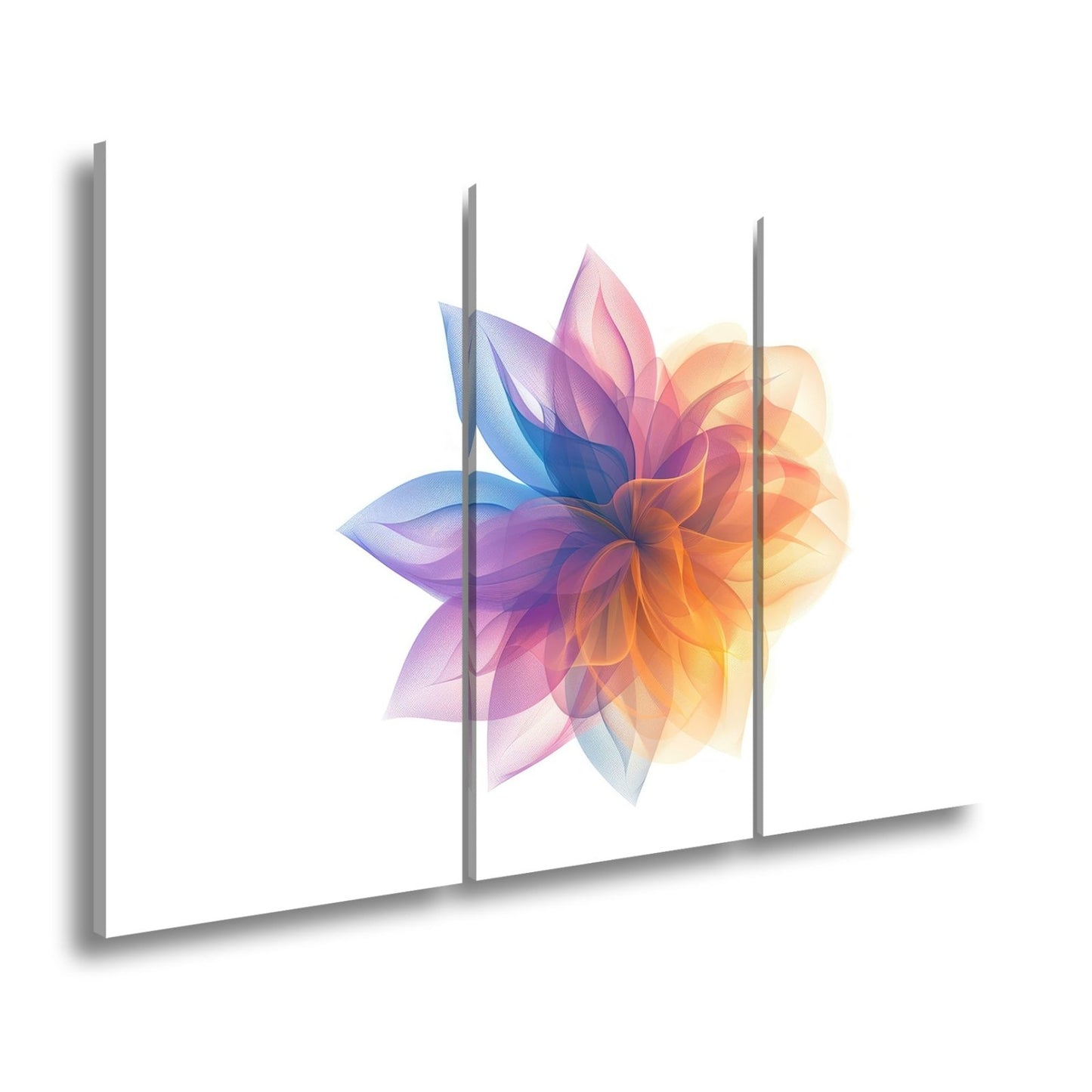 Leinwandbild Abstrakte Blume aus fließenden Farbschleiern - deyoli