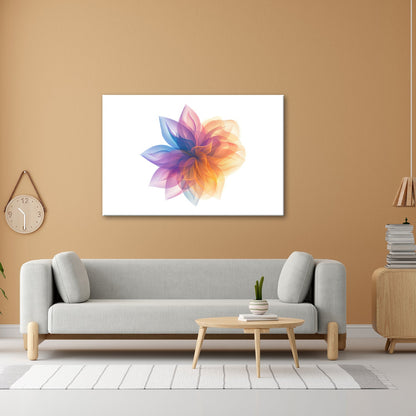 Leinwandbild Abstrakte Blume aus fließenden Farbschleiern - deyoli