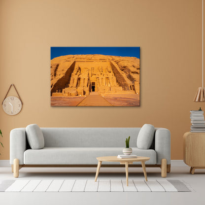 Leinwandbild Abu Simbel – ewige Wacht der Pharaonen in Stein gemeißelt. - deyoli