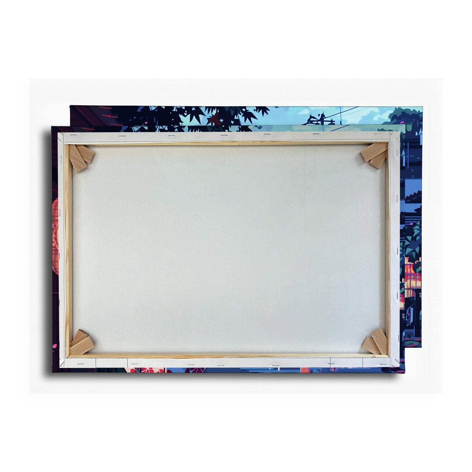 Leinwandbild Anime Gasse Sommerregen – Geheimnisvolle Straße XXL Canvas - deyoli