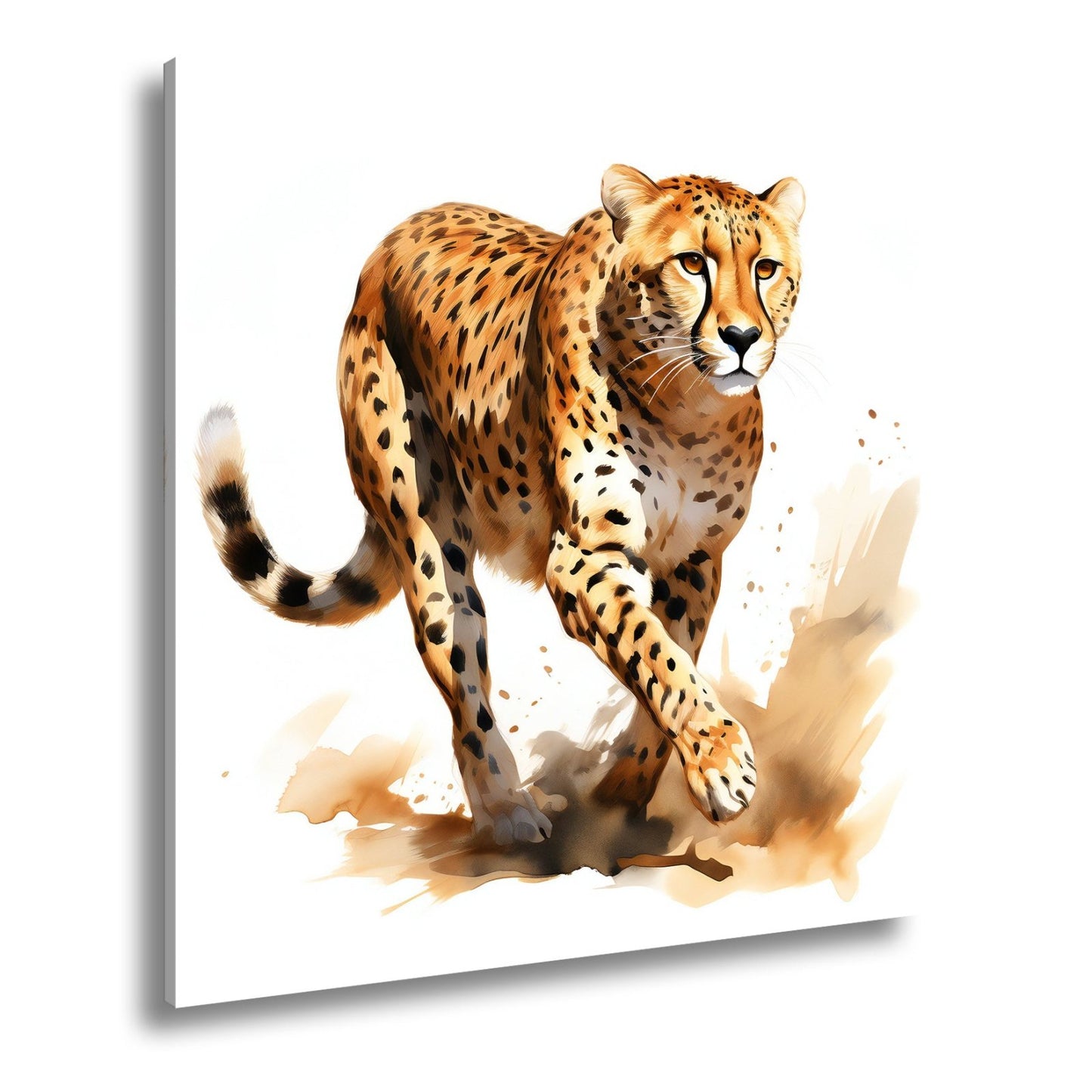 Leinwandbild Anmut in Bewegung – der Gepard schleicht mit edlem Schwung. - deyoli