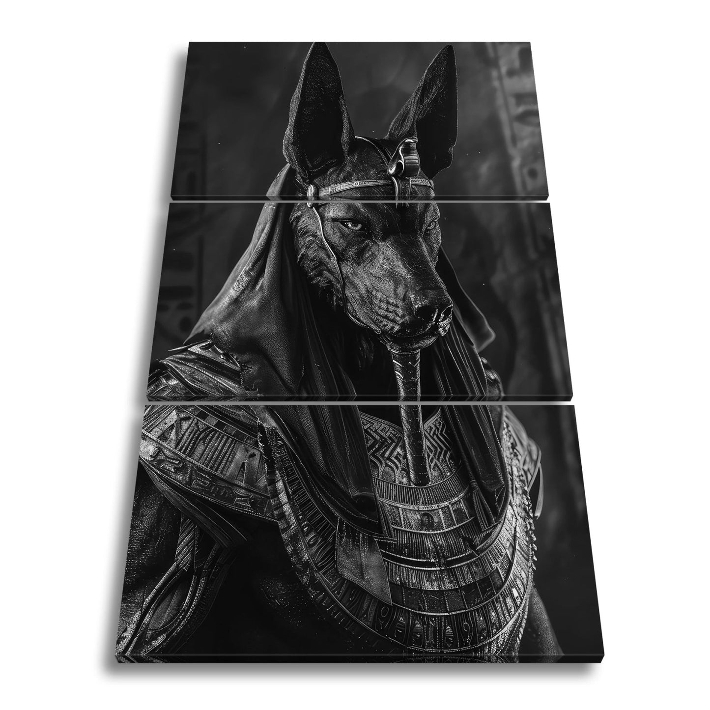 Leinwandbild Anubis, Wächter der Seelen, in goldener Ewigkeit gehüllt - deyoli