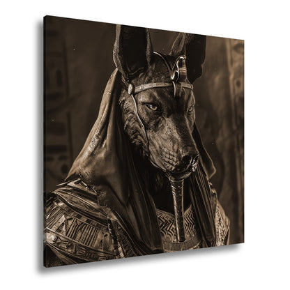 Leinwandbild Anubis, Wächter der Seelen, in goldener Ewigkeit gehüllt - deyoli