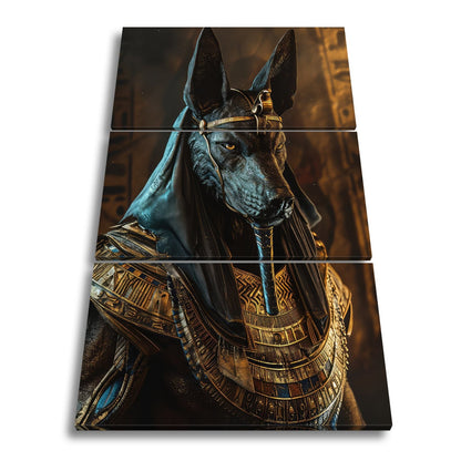 Leinwandbild Anubis, Wächter der Seelen, in goldener Ewigkeit gehüllt - deyoli