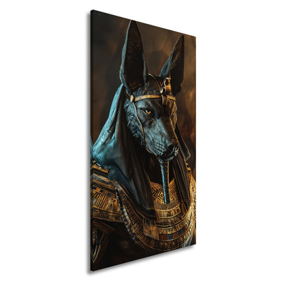 Leinwandbild Anubis, Wächter der Seelen, in goldener Ewigkeit gehüllt - deyoli