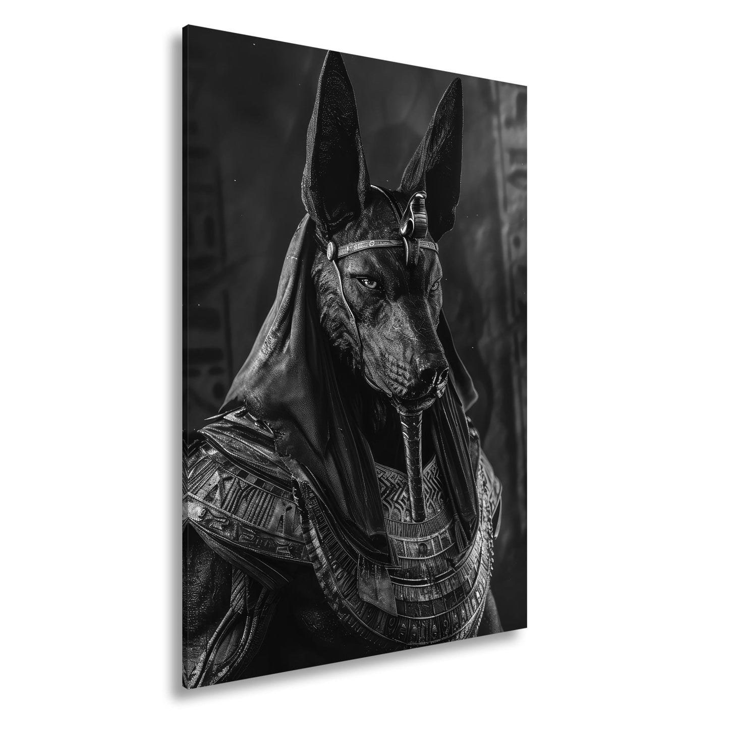 Leinwandbild Anubis, Wächter der Seelen, in goldener Ewigkeit gehüllt - deyoli