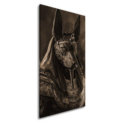 Leinwandbild Anubis, Wächter der Seelen, in goldener Ewigkeit gehüllt - deyoli