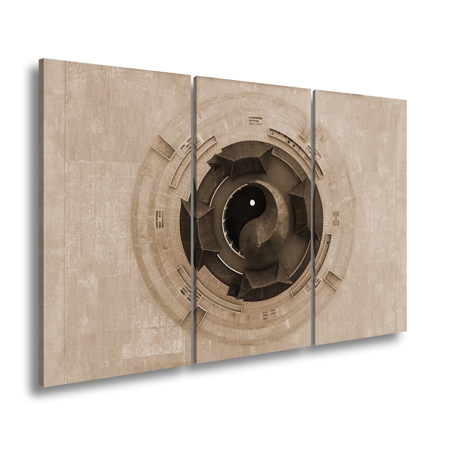 Leinwandbild Architektur XXL – Trifft Yin und Yang aus der Vogelperspektive - deyoli