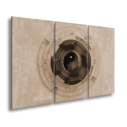 Leinwandbild Architektur XXL – Trifft Yin und Yang aus der Vogelperspektive - deyoli