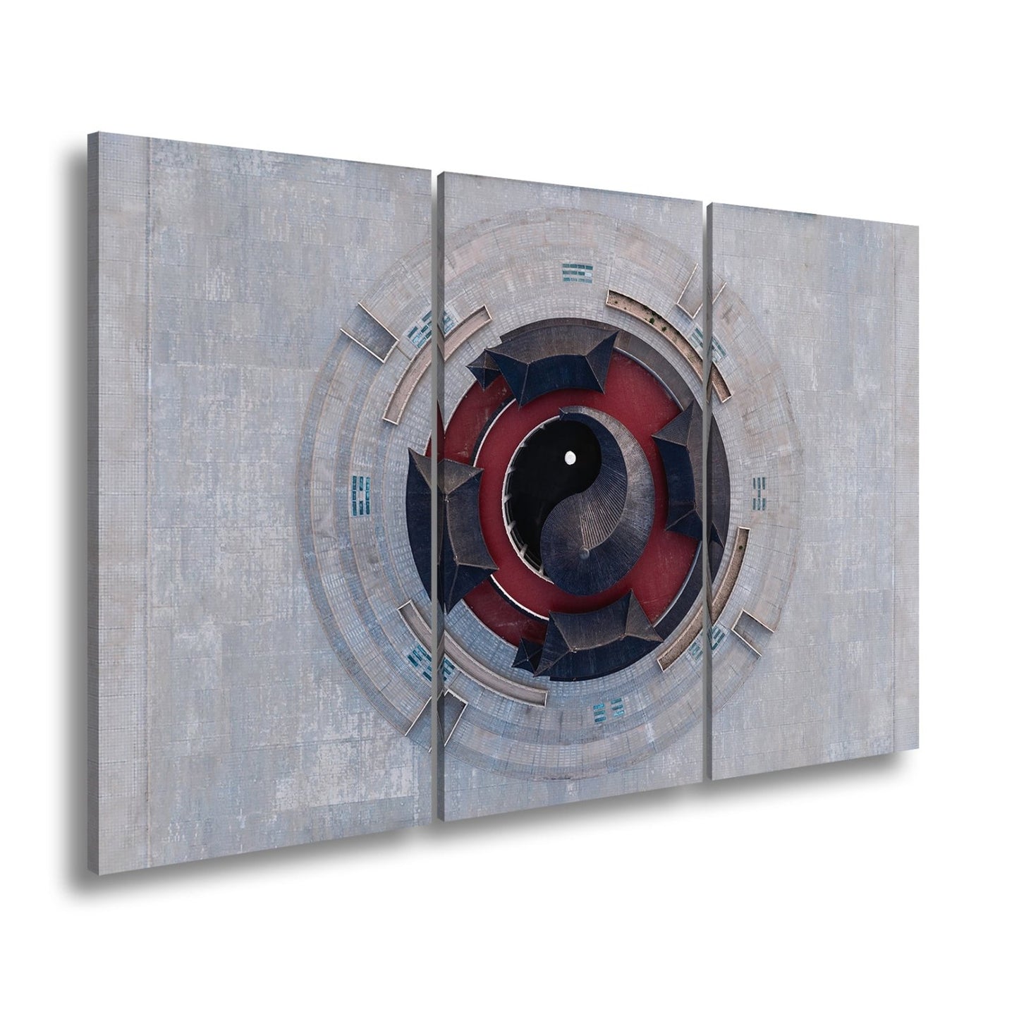 Leinwandbild Architektur XXL – Trifft Yin und Yang aus der Vogelperspektive - deyoli