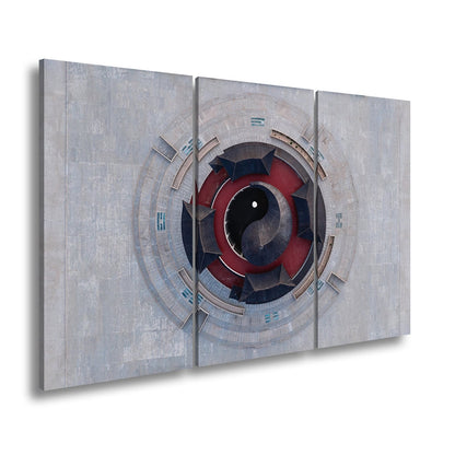 Leinwandbild Architektur XXL – Trifft Yin und Yang aus der Vogelperspektive - deyoli