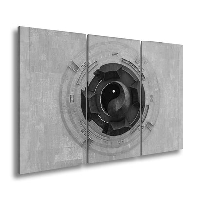Leinwandbild Architektur XXL – Trifft Yin und Yang aus der Vogelperspektive - deyoli