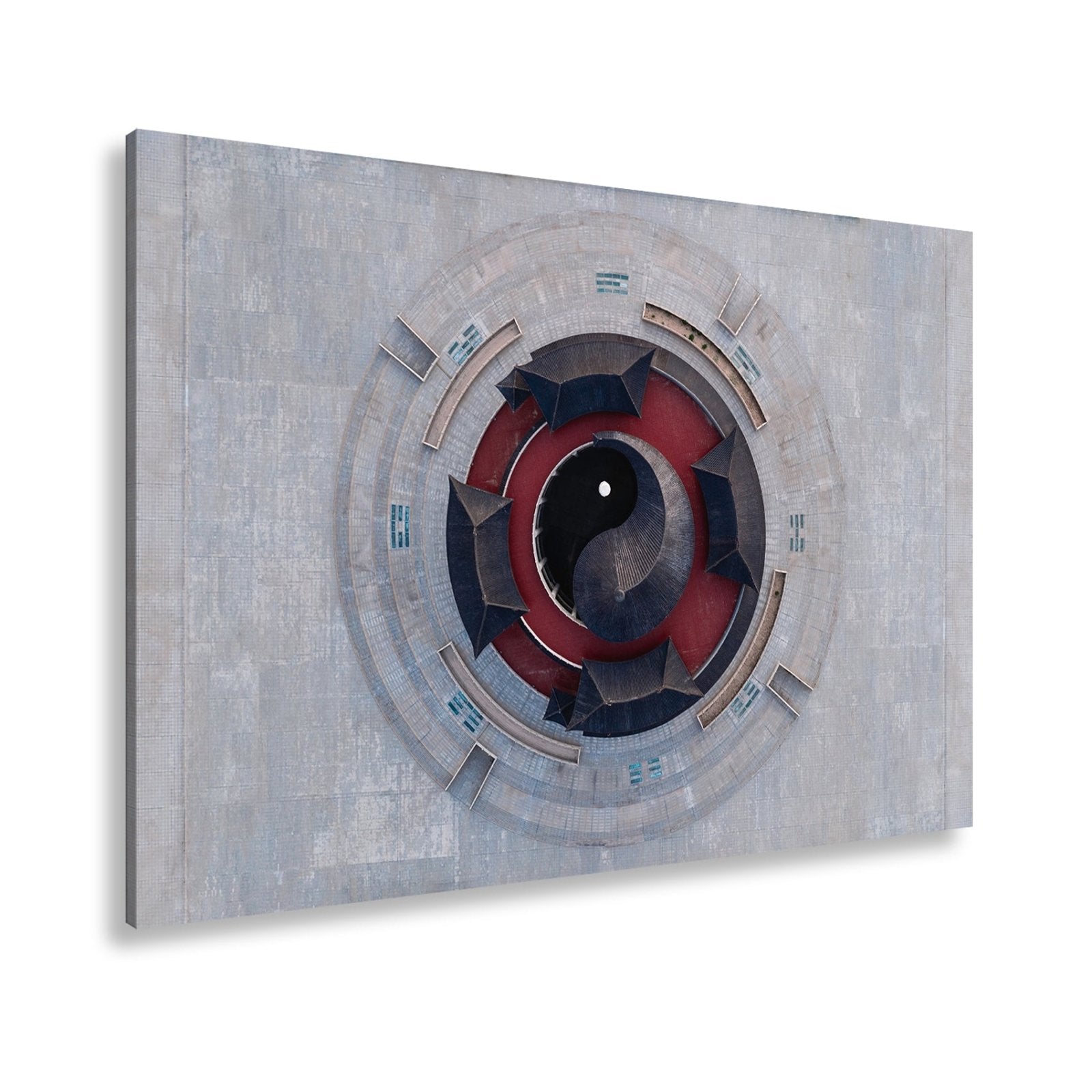 Leinwandbild Architektur XXL – Trifft Yin und Yang aus der Vogelperspektive - deyoli