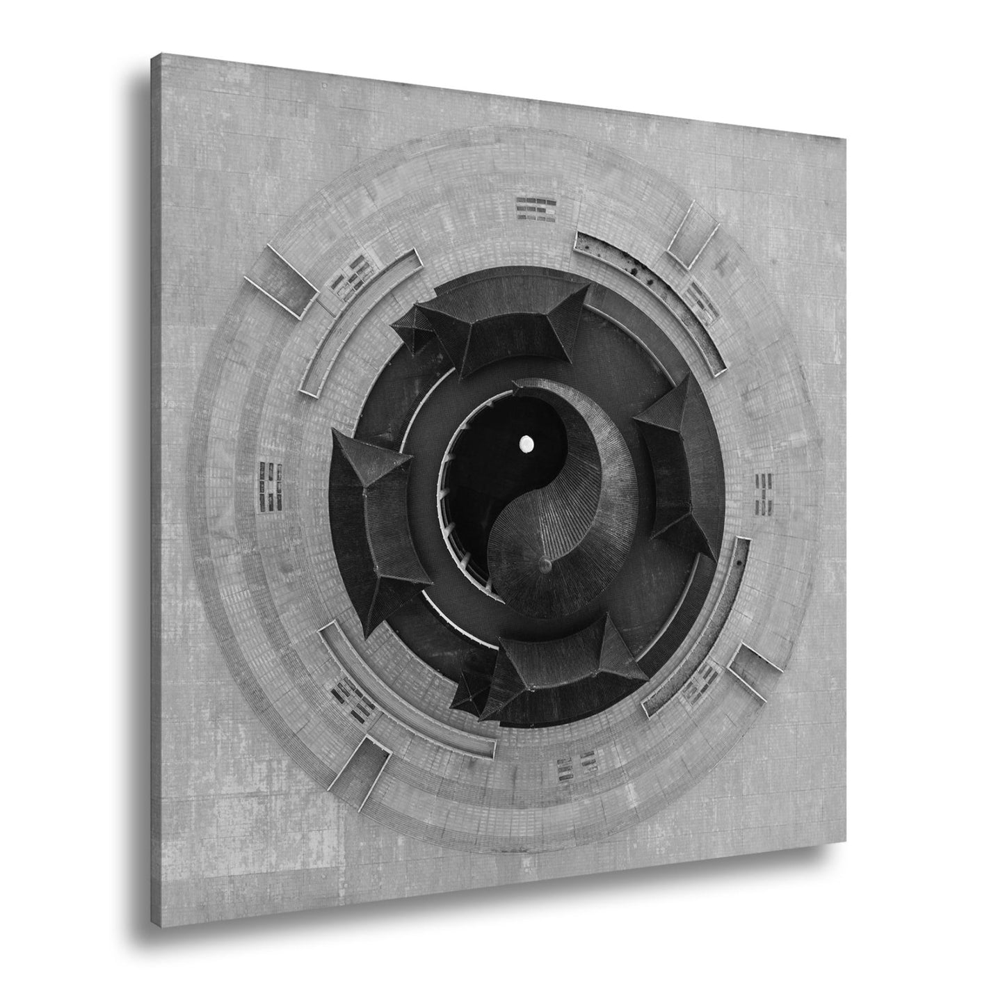 Leinwandbild Architektur XXL – Trifft Yin und Yang aus der Vogelperspektive - deyoli