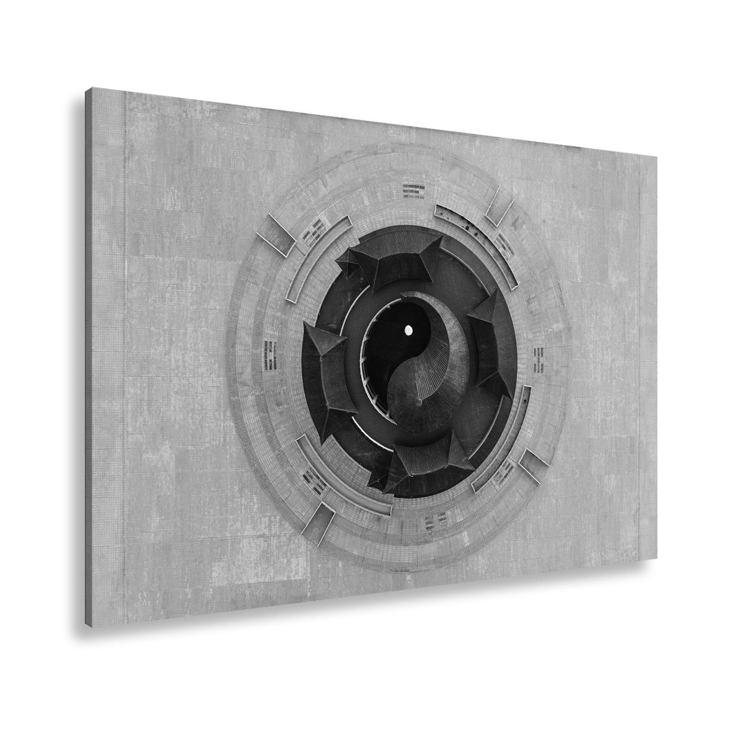 Leinwandbild Architektur XXL – Trifft Yin und Yang aus der Vogelperspektive - deyoli