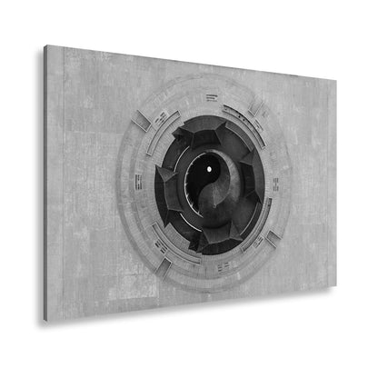 Leinwandbild Architektur XXL – Trifft Yin und Yang aus der Vogelperspektive - deyoli