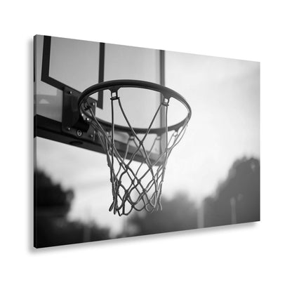Leinwandbild Basketball Korb Sonnenuntergang – Sport Outdoor XXL Canvas - deyoli