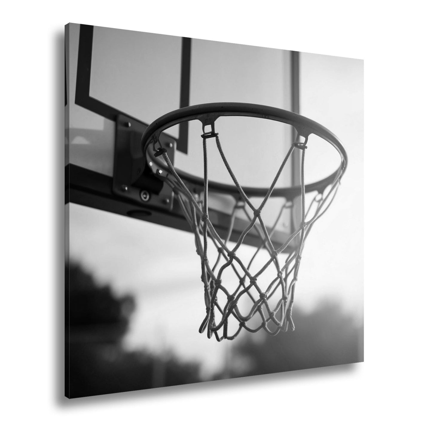 Leinwandbild Basketball Korb Sonnenuntergang – Sport Outdoor XXL Canvas - deyoli