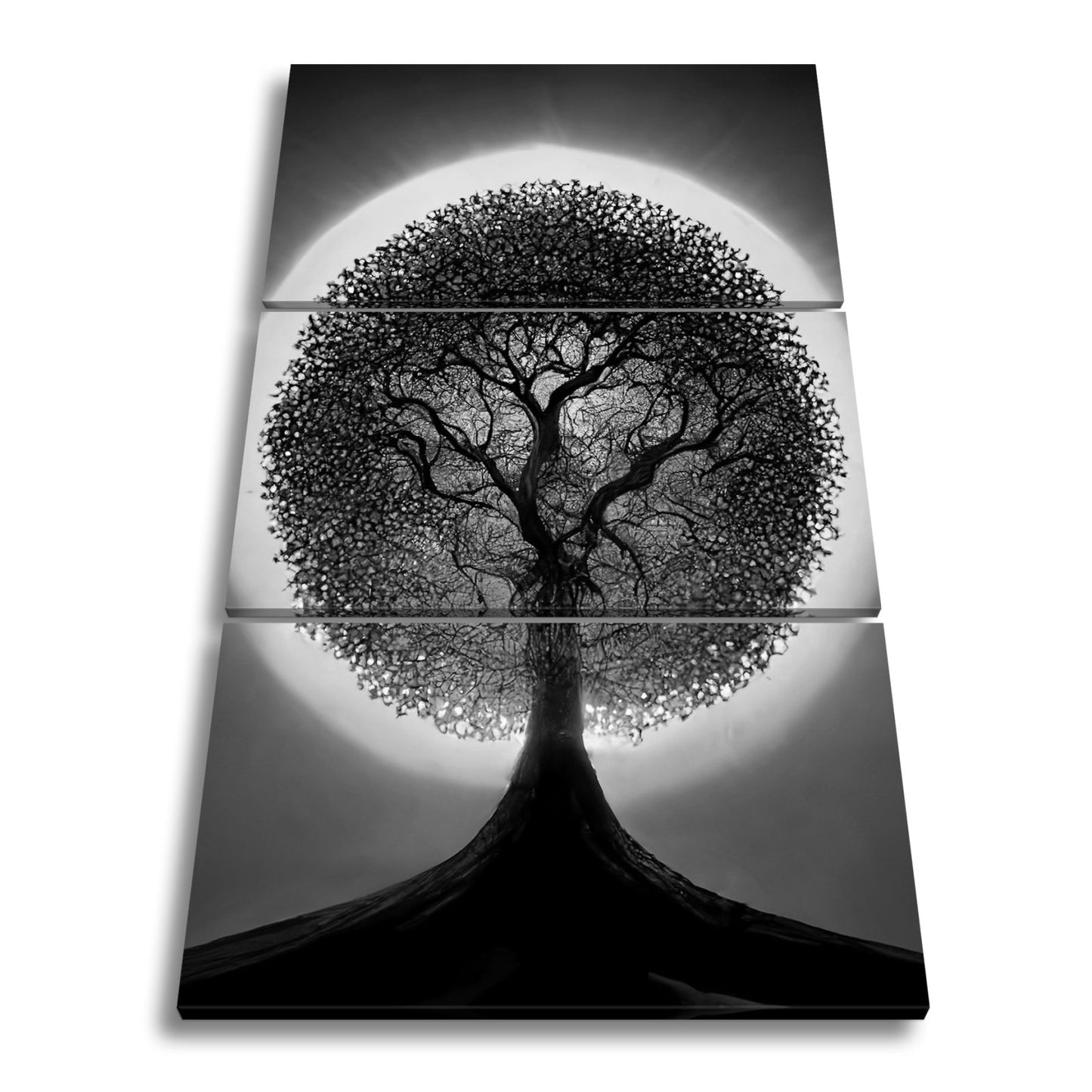Leinwandbild Baum des Lichts, gekrönt von einem Farbenspiel der Natur - deyoli