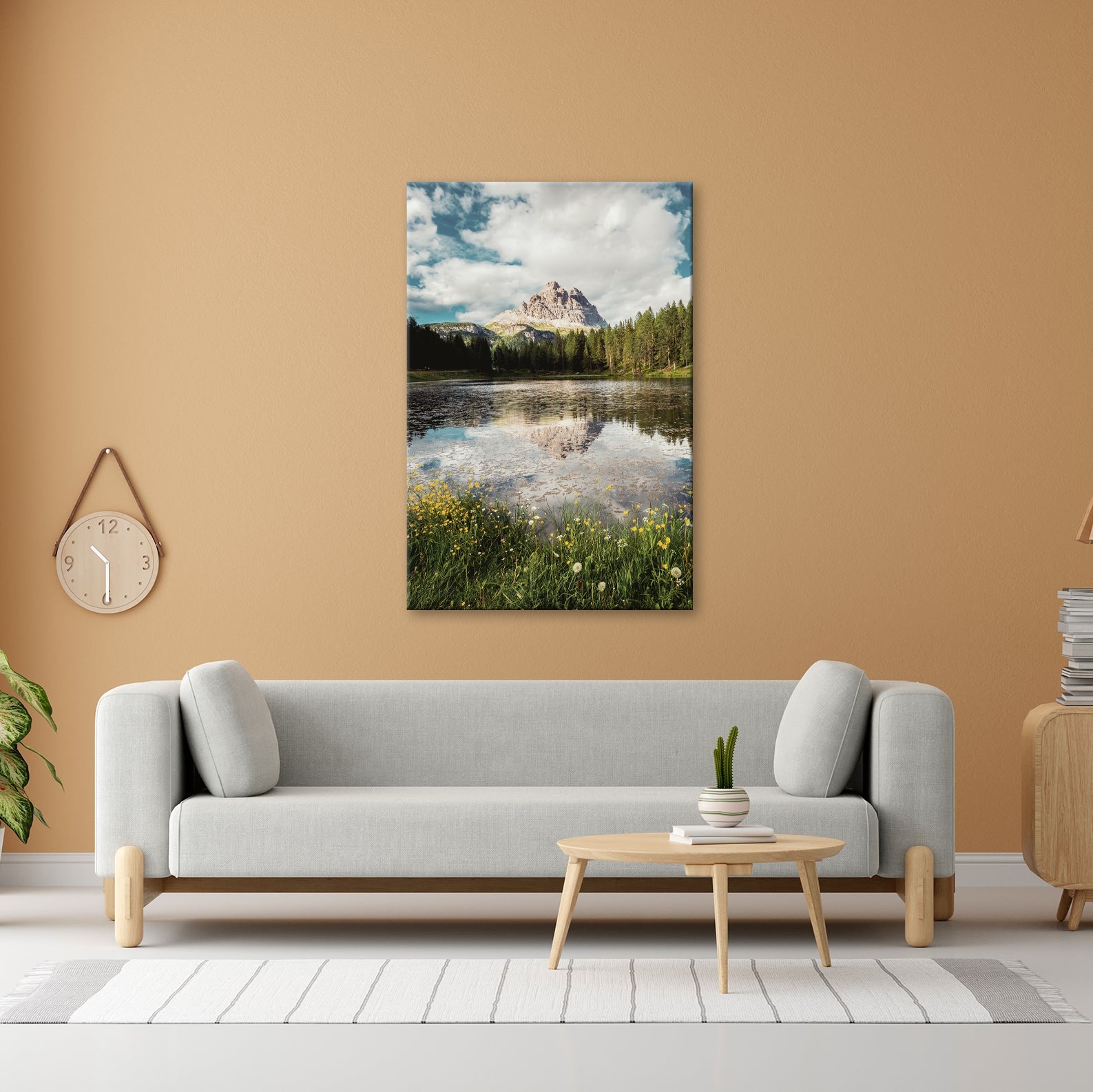 Leinwandbild Bergspiegel im See – Natur malt ihr schönstes Porträt. - deyoli