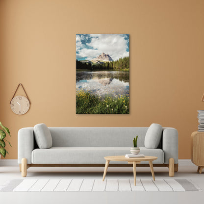 Leinwandbild Bergspiegel im See – Natur malt ihr schönstes Porträt. - deyoli