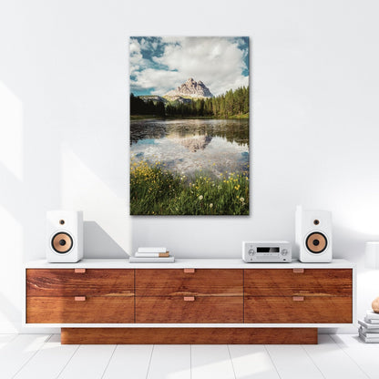 Leinwandbild Bergspiegel im See – Natur malt ihr schönstes Porträt. - deyoli