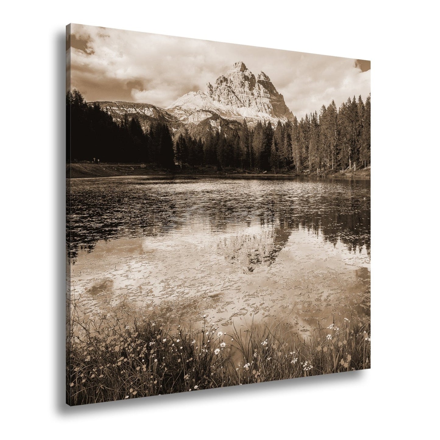 Leinwandbild Bergspiegel im See – Natur malt ihr schönstes Porträt. - deyoli