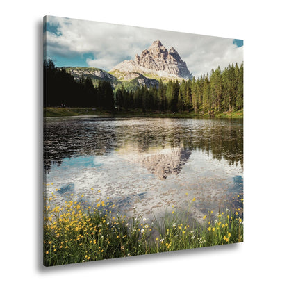 Leinwandbild Bergspiegel im See – Natur malt ihr schönstes Porträt. - deyoli