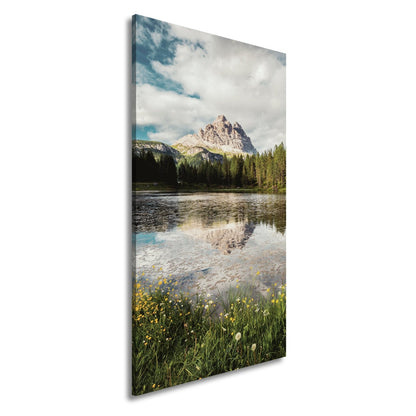 Leinwandbild Bergspiegel im See – Natur malt ihr schönstes Porträt. - deyoli