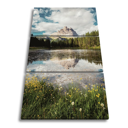 Leinwandbild Bergspiegel im See – Natur malt ihr schönstes Porträt. - deyoli