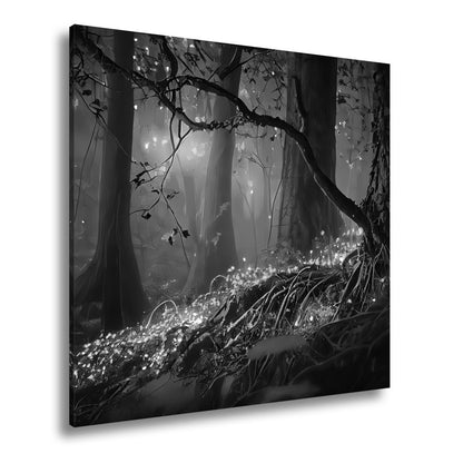 Leinwandbild Biolumineszenter Wald – Leuchtende Magie XXL - deyoli